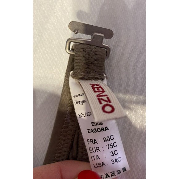 KENZO Tan Nude Two Piece Bikini Set Top Sz 34C + Bottom Sz 12 Bathing Suit - Picture 12 of 16